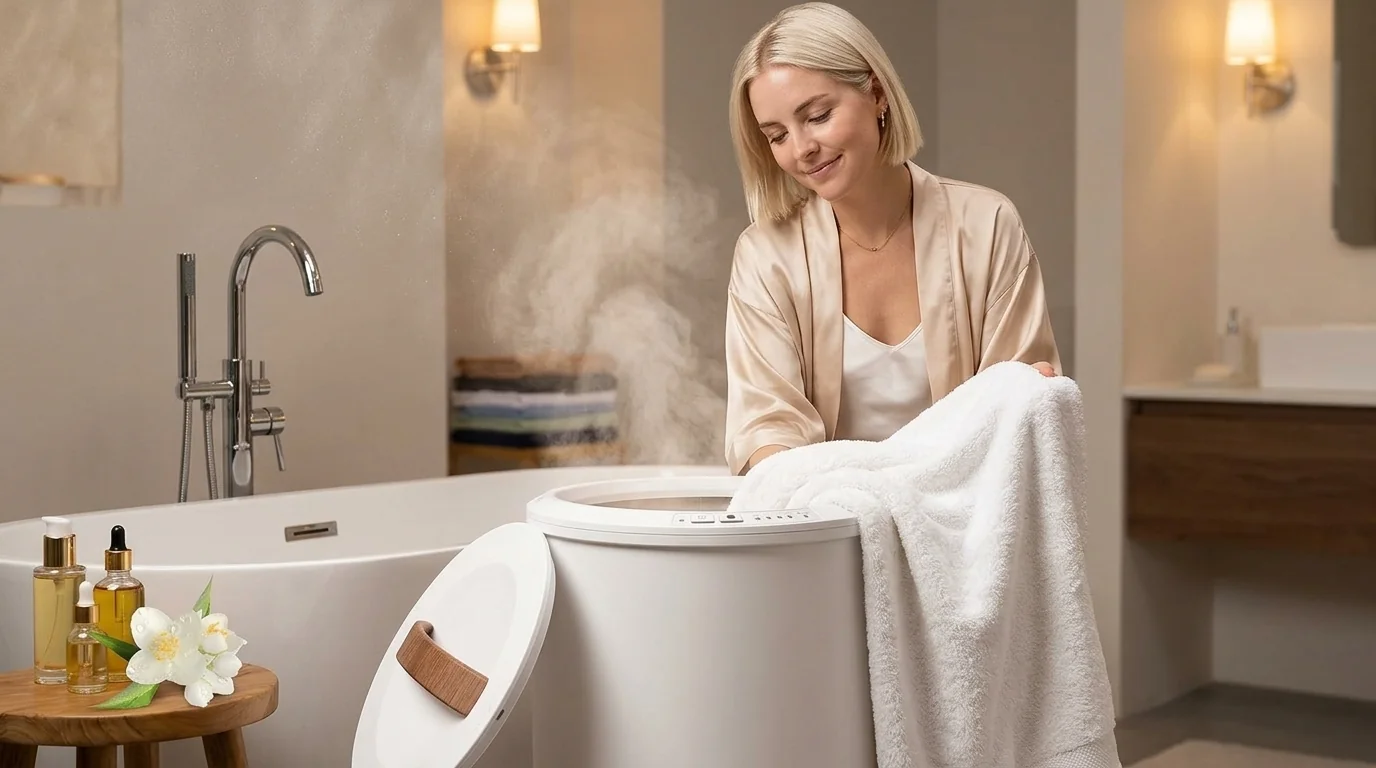 FLYHIT HandtuchwÃ¤rmer Eimer 20L mit Holzgriff Abschaltautomatik Badezimmer