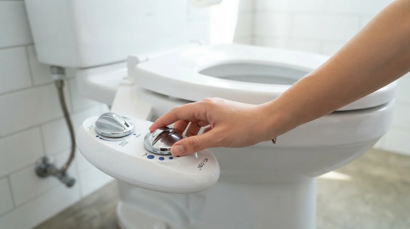 LUXE Bidet NEO 120 Dusch WC Aufsatz Kaltwasser selbstreinigende Düse