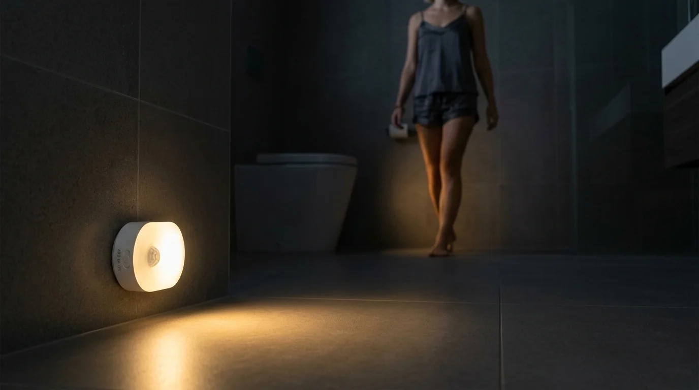 Lyridz Nachtlicht mit Bewegungsmelder Akku warmweiß für Toilette und Flur