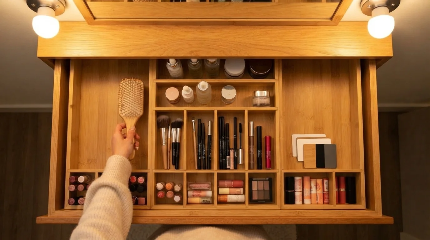 ROYAL CRAFT WOOD Schubladen Organizer Bambus verstellbar Besteck Bad