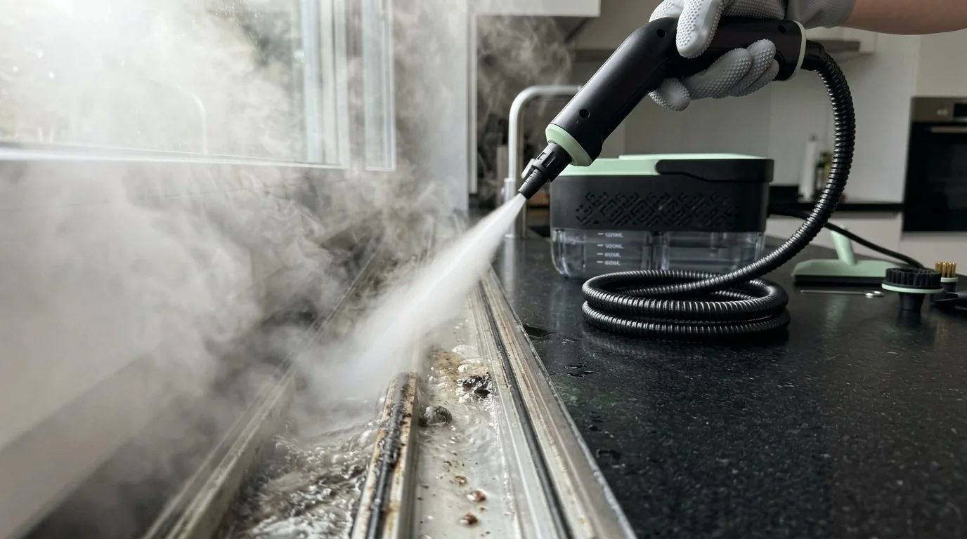 Muvano Handdampfreiniger fur Fensterschienen Fugen und Kacheln 1500W